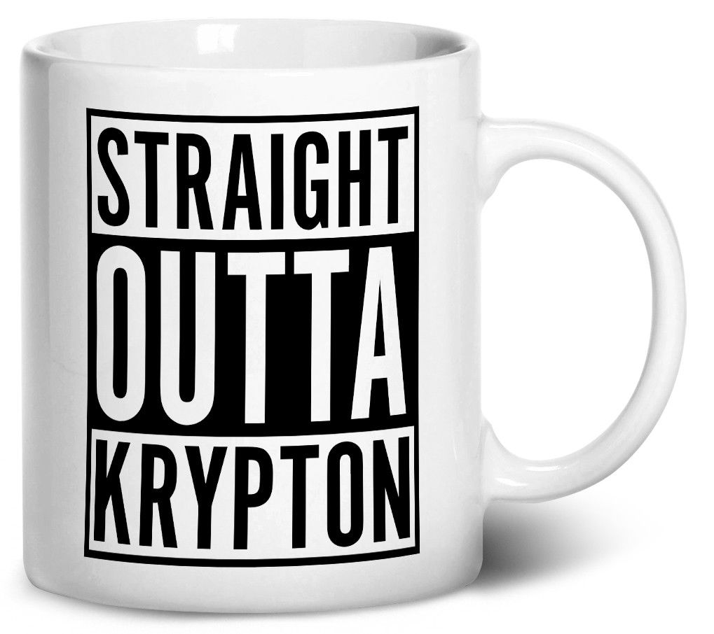 Tenacitee Straight Outta Krypton Coffee Mug, 11oz, White