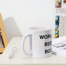 Load image into Gallery viewer, Worlds Best Boss - Funny Coffee Mug Tea Coffee White Ceramic Mugs Cup Drink