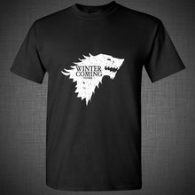 Load image into Gallery viewer, New season Games of Thrones Winter is coming Ned Stark White wolf T Shirt tee