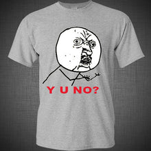 Load image into Gallery viewer, New Fashion Casual Summer Slim Troll face Meme Y U NO? Funny T shirt Tank T Top