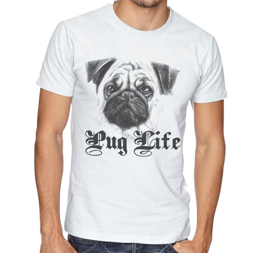 Pug Life - Funny Men's T-Shirt Thug Meme Clothing Top for Summer