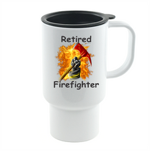 Load image into Gallery viewer, Coffee Cup Mug Travel 11 15 oz Retired Firefighter Fireman Fire Retirement