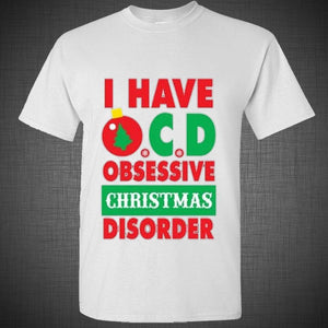 CHRISTMAS gift t shirt funny christmas OCD obsessive christmas disorder tank top