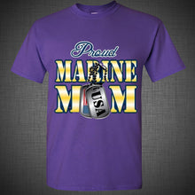 Load image into Gallery viewer, PROUD MARINE MOM US ARMY military navy cool present for mom t shirt tank top