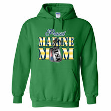 Load image into Gallery viewer, PROUD MARINE MOM US ARMY military navy cool present for mom HOODIE RED BLACK