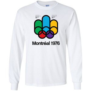 Montreal, 1976, Retro, Quebec, Canada - G240 Gildan Long Sleeve T-Shirt