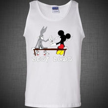 Load image into Gallery viewer, BEST BUDS Weed T-Shirt Tank Top Funny Bugs Bunny Mickey Mouse Blunt smoking