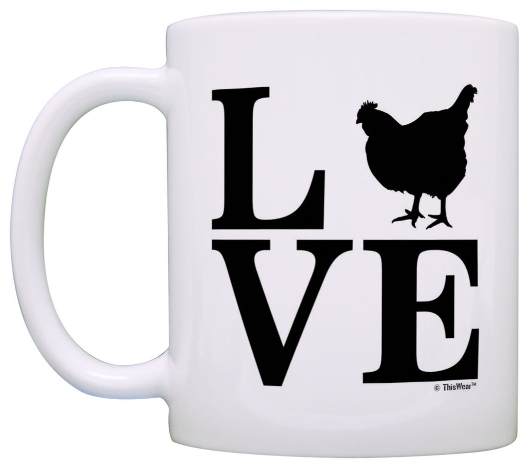 Barnyard Farm Animal Love Chickens Hens Barn Yard Coffee Mug Tea Cup