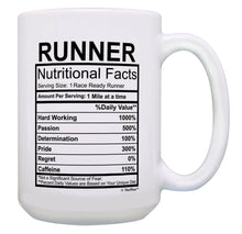 Load image into Gallery viewer, Running Gifts Runner Nutrition Facts Run Cup Runners Mug 15oz Coffee Mug Tea Cup