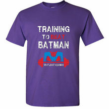 Load image into Gallery viewer, Train Insaiyan Gym T-Shirt Training to Beat Batman or at least Aquaman Goku Tee