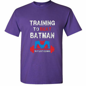 Train Insaiyan Gym T-Shirt Training to Beat Batman or at least Aquaman Goku Tee