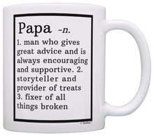 Load image into Gallery viewer, Funny Papa Gifts Papa Grandpa Definition Fathers Day Gifts Coffee Mug Tea Cup