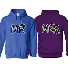 Load image into Gallery viewer, Couple matching Valentine&#39;s Day hoodies MR and MRS Husband Wife Sweatshirt