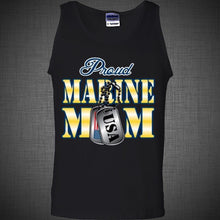 Load image into Gallery viewer, PROUD MARINE MOM US ARMY military navy cool present for mom t shirt tank top