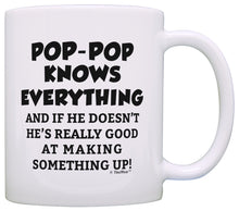 Load image into Gallery viewer, Funny Grandpa Gifts Pop-Pop Grandpa Knows Everything Pop-Pop Coffee Mug Tea Cup