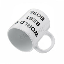 Load image into Gallery viewer, Worlds Best Boss - Funny Coffee Mug Tea Coffee White Ceramic Mugs Cup Drink