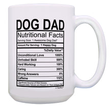 Load image into Gallery viewer, Dog Themed Gifts Dog Dad Nutritional Facts Dog Owner 15oz Coffee Mug Tea Cup