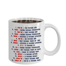 Load image into Gallery viewer, Funny Mug - Grammar Expletive and Rude - Coffee, Tea Mug - Cool gifts for friend