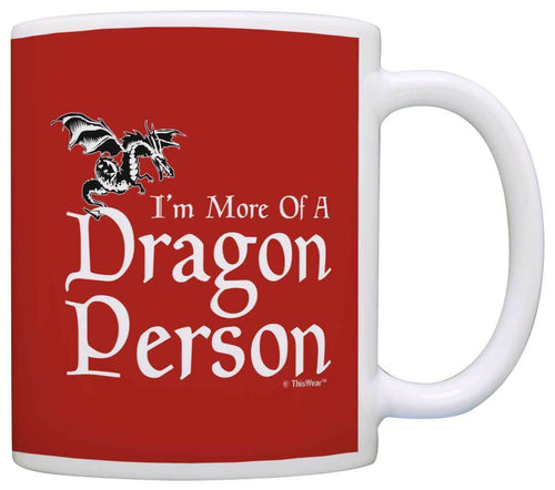 Gamer Gifts I'm More of a Dragon Person Nerd Gaming Dragon Coffee Mug Tea Cup