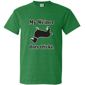 My Weiner Does Tricks Dachshund Funny Tee Rude College Humor T Shirt hot dog