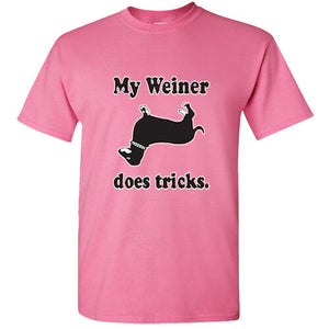 My Weiner Does Tricks Dachshund Funny Tee Rude College Humor T Shirt hot dog