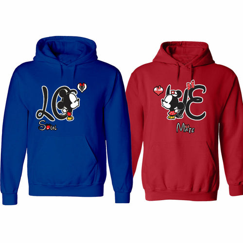 Couple matching Disney Mickey Minnie Husband and Wife hoodie Jacket LOVE