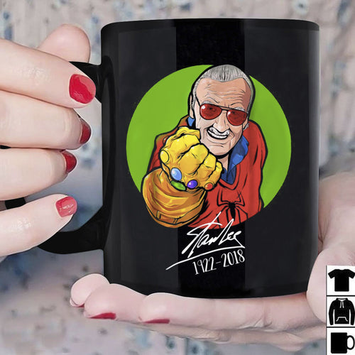 STAN LEE Thanos Signature Avengers 1922 2018 Mug Black Ceramic 11oz Coffee Cup