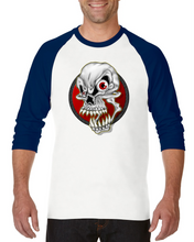 Load image into Gallery viewer, Raglan T-shirt 3/4 Sleeve Attitude Rebel Skull Horror Halloween Evil 6