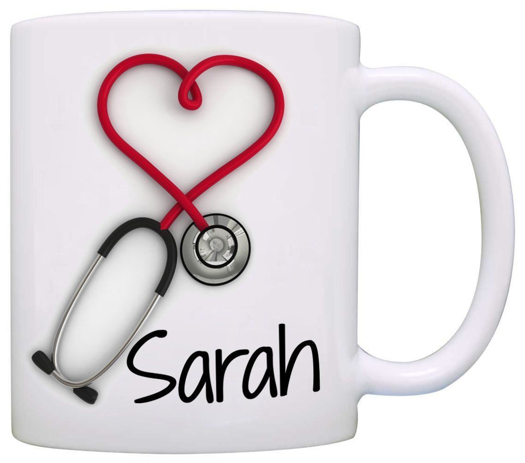 Personalized Stethoscope Coffee Mug a Funny and Unique Gift for Nurses Persona