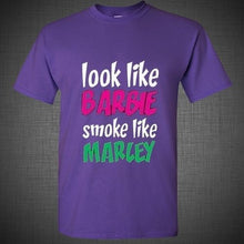 Load image into Gallery viewer, Look like Barbie Smoke like Marley reggae music weed marijuana bob t shirt tank