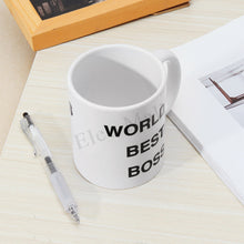 Load image into Gallery viewer, Worlds Best Boss - Funny Coffee Mug Tea Coffee White Ceramic Mugs Cup Drink