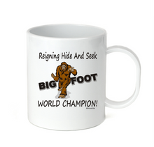 Load image into Gallery viewer, Coffee Cup Mug Travel 11 15 oz Bigfoot Reigning Hide And Seek Champion