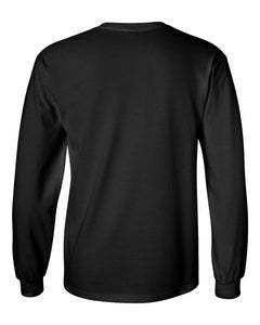 PLAYBOY LEFT CHEST LOGO LONG SLEEVE T-SHIRT TEE NEW - BLACK