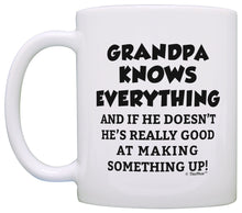 Load image into Gallery viewer, Funny Grandpa Gifts Grandpa Grandpa Knows Everything Fathers Coffee Mug Tea Cup