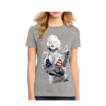 Load image into Gallery viewer, New Fashion womens T shirt Marilyn Monroe Bikini USA Casual T Tank top