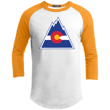 Load image into Gallery viewer, Colorado, Denver, Rockies, Hockey, Defunct, Retro, Jersey, Logo, 3/4 Sleeve T-Sh