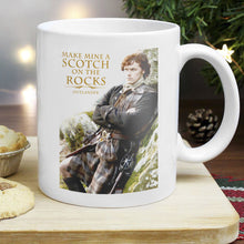 Load image into Gallery viewer, OUTLANDER Make Mine A Scotch On The Rocks Mug White Ceramic 11oz Coffee Tea Cup