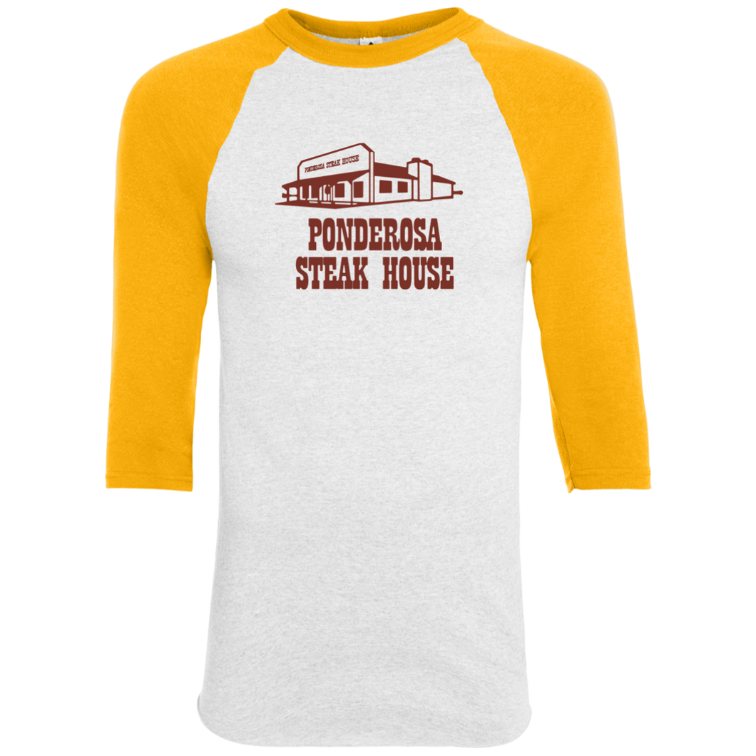 Ponderosa Steak House - 420 Augusta Colorblock Raglan Jersey