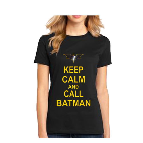 Chive Funny Keep Calm and call Batman comics superhero women's T Shirt