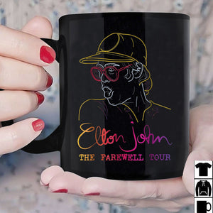 Elton John The Farewell Tour Fans Mug Black Ceramic 11oz Coffee Tea Cup