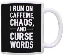 Load image into Gallery viewer, Funny Coffee Mugs Sarcasm Mug Caffeine Chaos Curse Words Coffee Mug Tea Cup