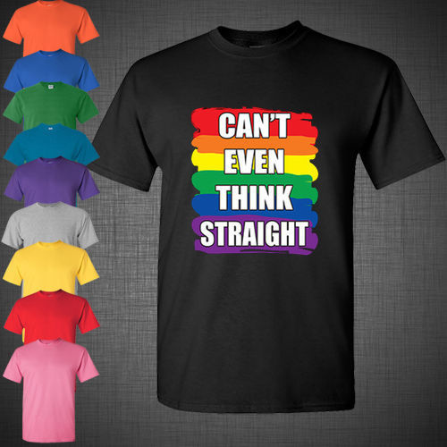 Gay Shirt T Pride S Lgbt Lesbian Men 20 Love Rainbow Can't even Think Straight