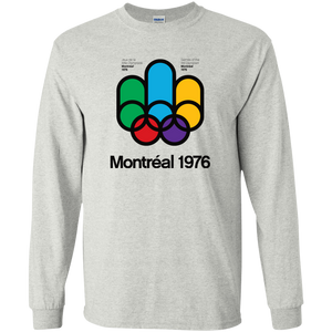 Montreal, 1976, Retro, Quebec, Canada - G240 Gildan Long Sleeve T-Shirt