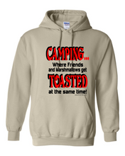 Load image into Gallery viewer, Pullover Hoodie Sweatshirt Camping Where Friends Marshmallows Get Toasted Same