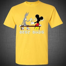 Load image into Gallery viewer, BEST BUDS Weed T-Shirt Tank Top Funny Bugs Bunny Mickey Mouse Blunt smoking