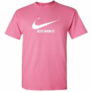 New JUST HOOK IT. Fishing T-SHIRT Fisherman Tee Fish FuNnY ~ Just Do It parody