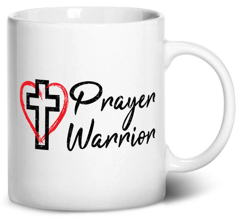 Tenacitee Prayer Warrior Coffee Mug, 11oz, White