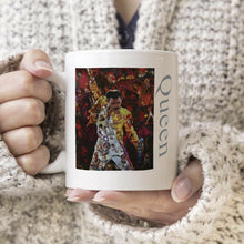 Load image into Gallery viewer, QUEEN Freddie Mercury Bohemian Rhapsody Fans Mug White Ceramic 11oz Tea Cup