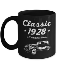 Load image into Gallery viewer, Classic 1928 All Original Parts Mugs - Unique Coffee Mug (Black) - Coffee Mug