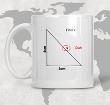 Load image into Gallery viewer, Find X mug - math problem funny ceramic coffee or tea mug